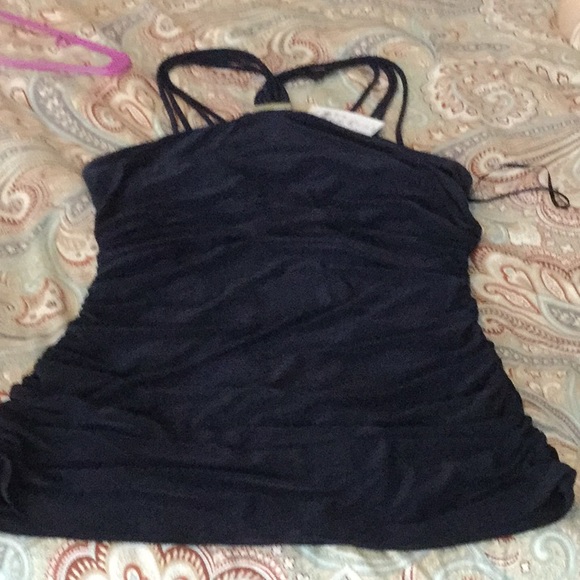 Navy gathered top - Picture 1 of 5